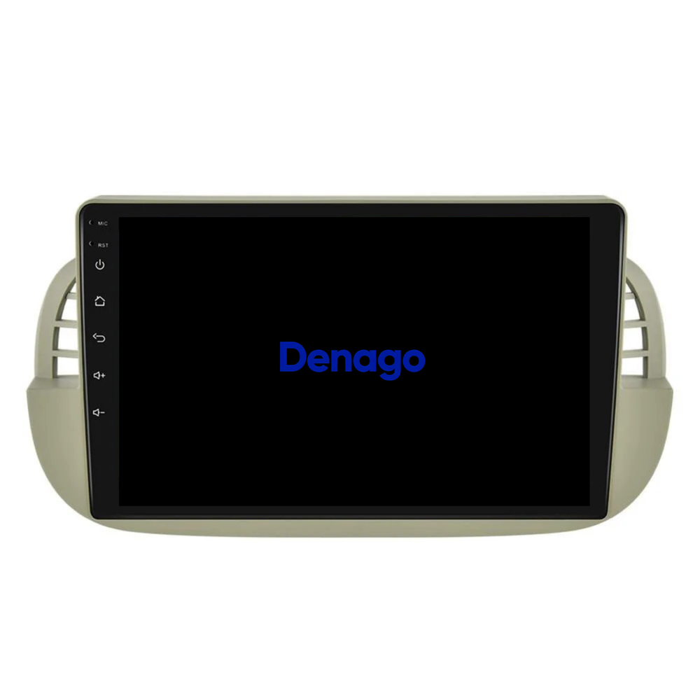 Fiat 500 CarPlay autoradio Beige | 2007 t/m 2015 | Denago DNG-A54 | 9 inch | Android 13 | Draadloos CarPlay & Android Auto