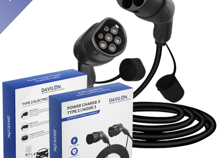 Davilon PowerCharge X – Type 2 naar Type 2 EV-laadkabel – 22 kW – 5 meter