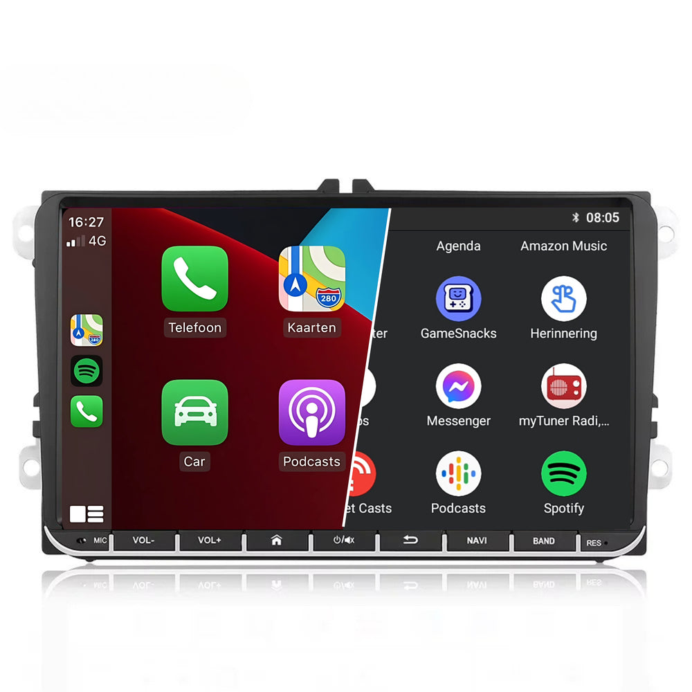 Radio para coche Volkswagen Transporter y Multivan T6 | Androide 13 | Carplay y Android automático | 4GB + 64GB