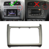 Volkswagen Polo 2 DIN Autoradio Inbouwframe | 2014 t/m 2017 | Dashboard Paneel | Zilvergrijs