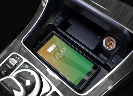 Draadloze oplader voor Mercedes C-klasse  | Opbergvak | Plug & Play
