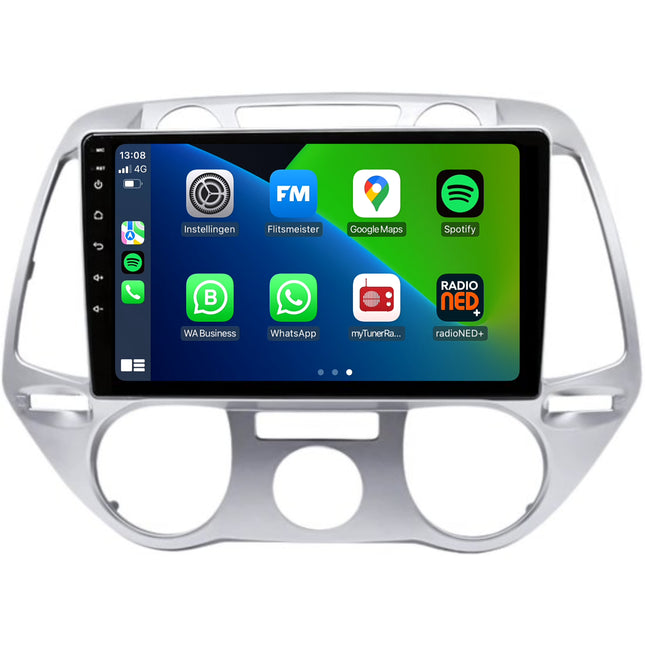 Hyundai i20 | Android 13 | Autoradio | 2008 t/m 2012 | CarPlay & Android Auto
