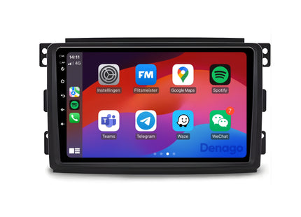 Smart Fortwo CarPlay autoradio | 2009 t/m 2015 | Denago DNG-A270 | 9 inch | Android 13 | Draadloos CarPlay & Android Auto