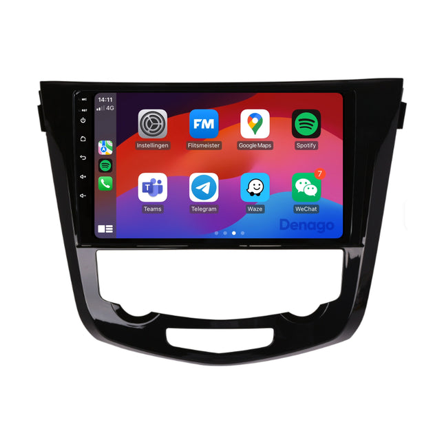 Nissan Qashqai CarPlay autoradio | 2014 t/m 2021 | Denago DNG-A106 | 10 inch | Android 13 | Draadloos CarPlay & Android Auto