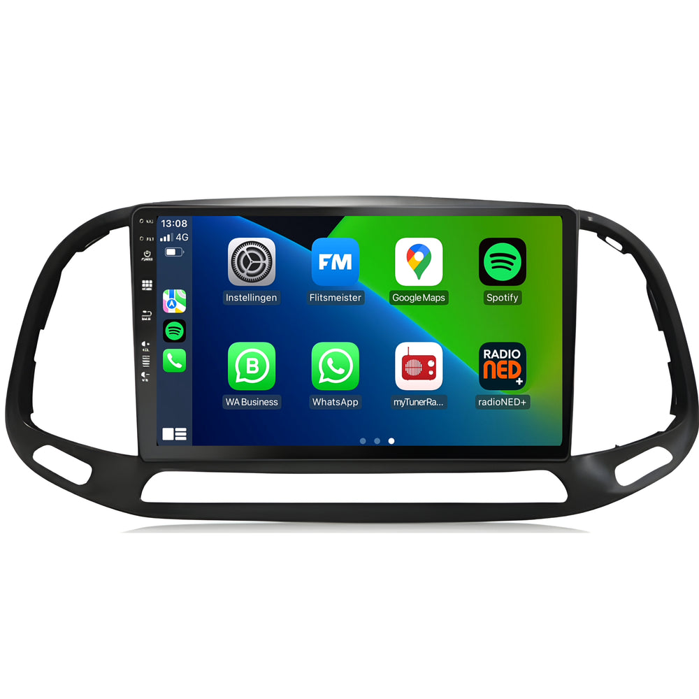 Fiat Doblo | Androide 13 | Radio de coche | 2015 a 2021 | CarPlay y Android Auto