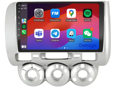 Honda Jazz CarPlay autoradio | 2008 t/m 2013 | Denago DNG-A156 | 9 inch | Android 13 | Draadloos CarPlay & Android Auto