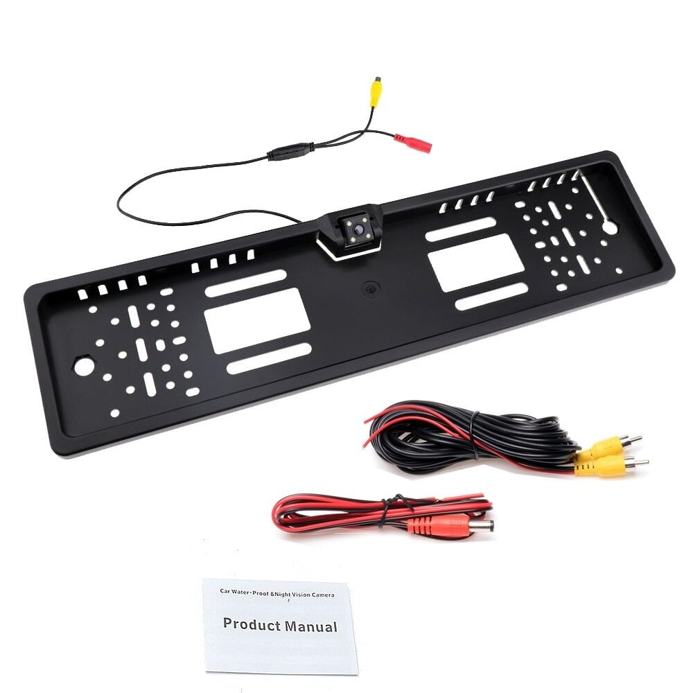 Reversing camera in license plate holder | 4 LED