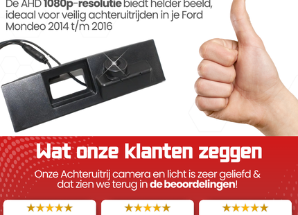Ford Mondeo Achteruitrijcamera | 2014 t/m 2016 | Nachtzicht & HD Beeld