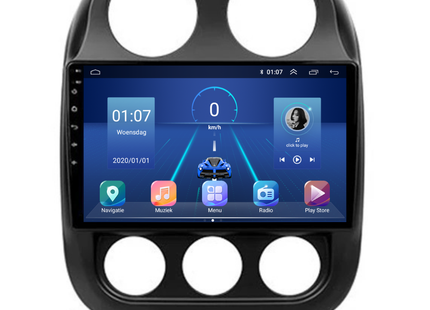 Jeep Compass | Android 13 | Autoradio | 2010 t/m 2016 | Carplay & Android Auto