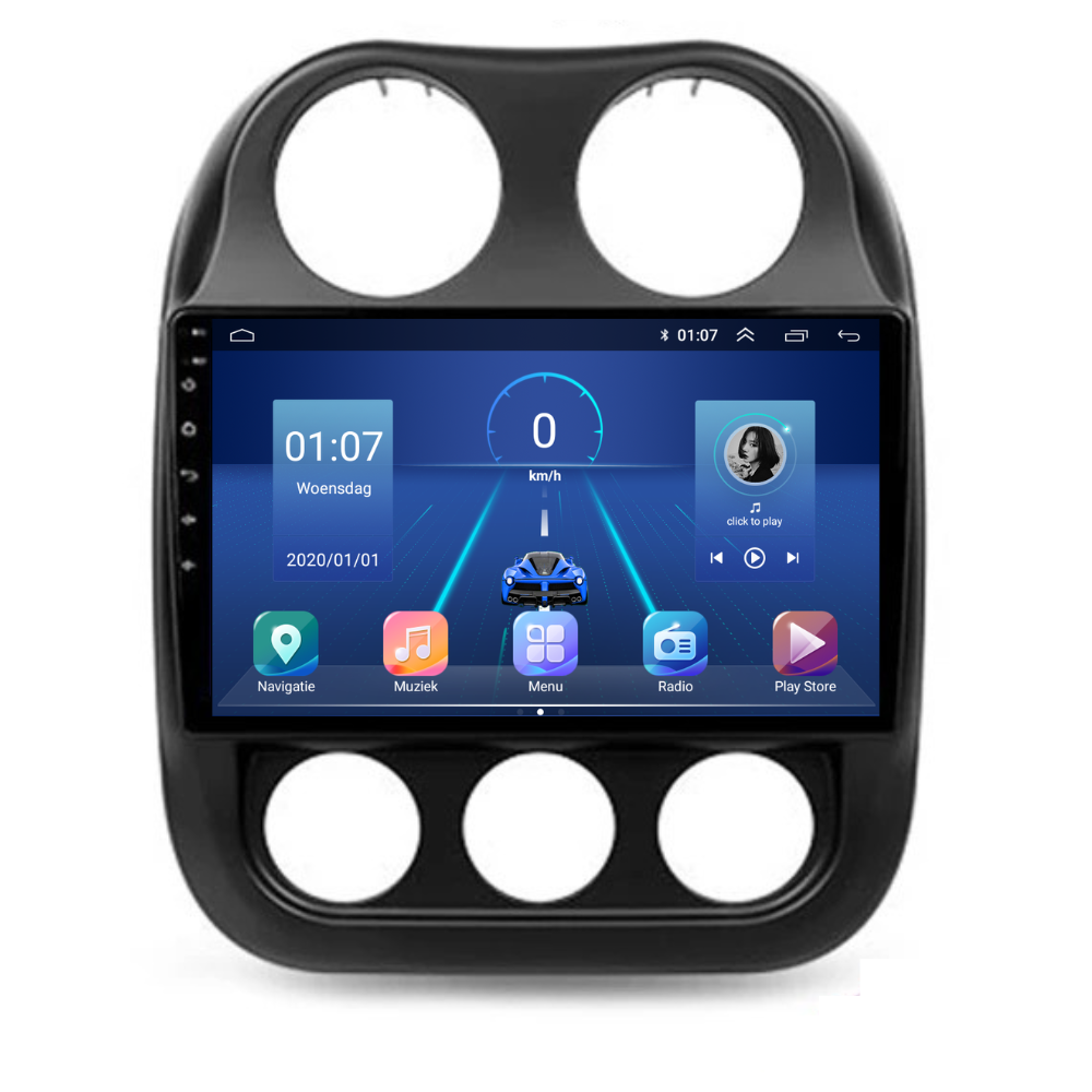 Jeep Compass | Android 13 | Autoradio | 2010 t/m 2016 | Carplay & Android Auto