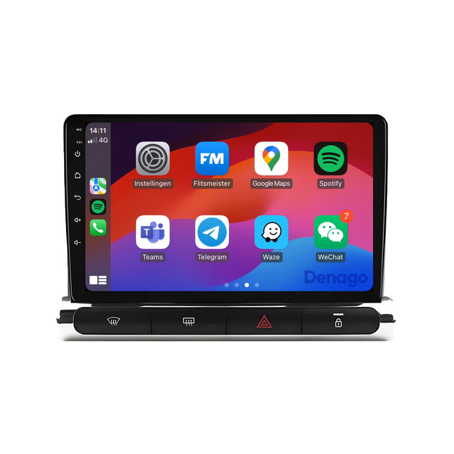 Citroën C3 CarPlay autoradio | Denago DNG-A307 |  9 inch | Android 13 | Draadloos CarPlay & Android Auto