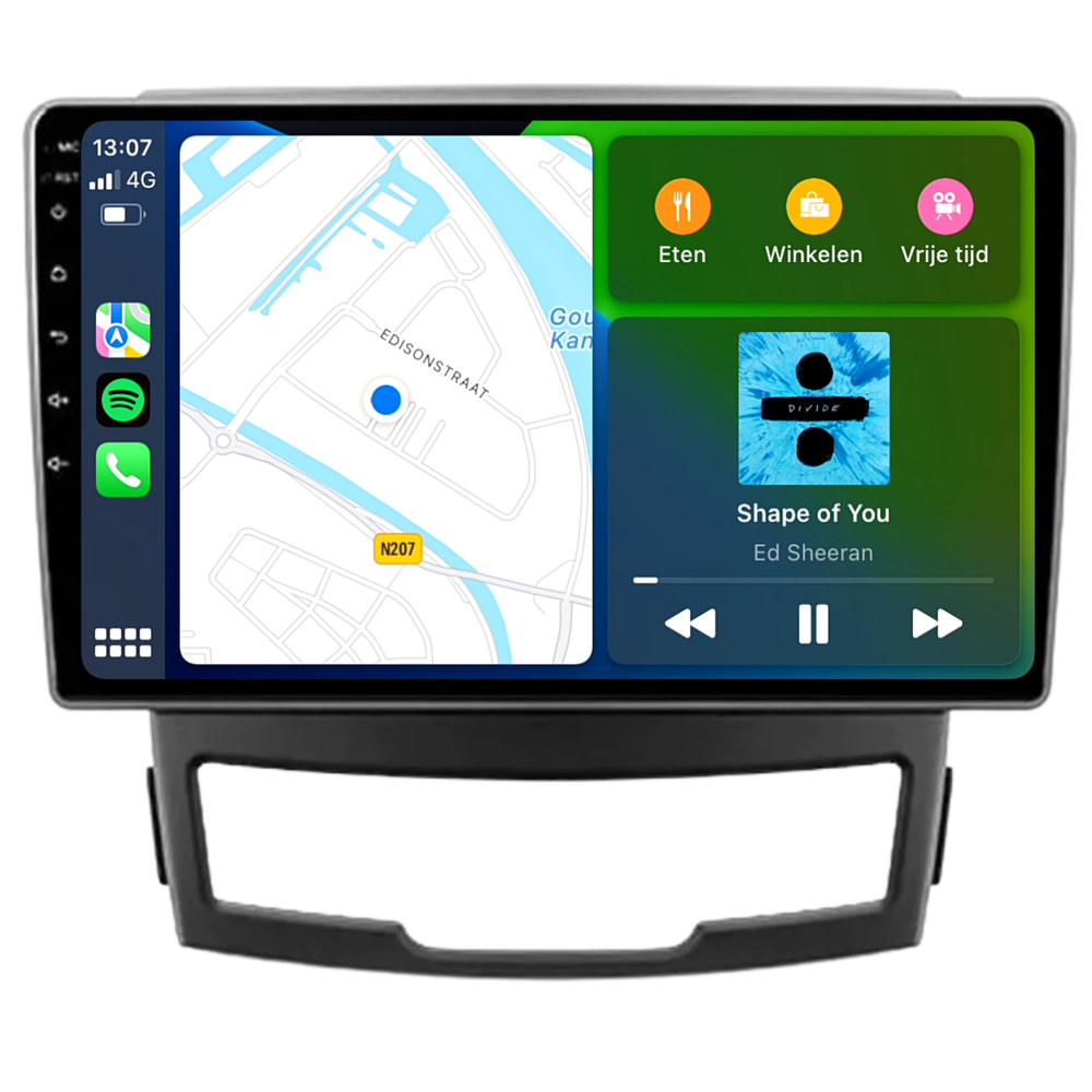 Ssangyong Korando | Androide 13 | Radio de coche | 2011 a 2014 | CarPlay y Android Auto