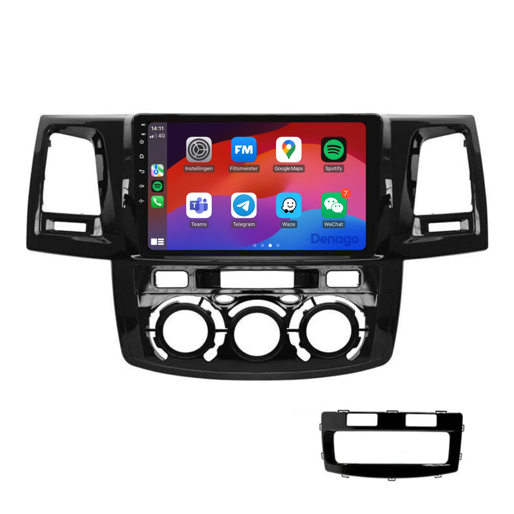 Radio para coche Toyota Hilux CarPlay | 2008 a 2016 | Denago DNG-A252 | 9 pulgadas | Androide 13 | CarPlay inalámbrico y Android Auto