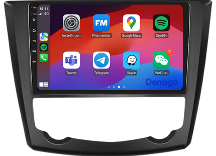 Renault Kadjar CarPlay autoradio | 2015 t/m 2018 | Denago DNG-A128 | 9 inch | Android 13 | Draadloos CarPlay & Android Auto