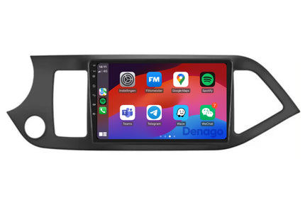 Kia Picanto CarPlay autoradio | 2011 t/m 2016 | Denago DNG-A337 | 9 inch | Android 13 | Draadloos CarPlay & Android Auto