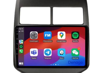 Chevrolet Aveo CarPlay autoradio | 2011 t/m 2015 | Denago DNG-A129 | 9 inch | Android 13 | Draadloos CarPlay & Android Auto
