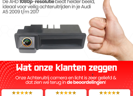 Audi A5 Achteruitrijcamera | 2009 t/m 2017 | Nachtzicht & HD Beeld