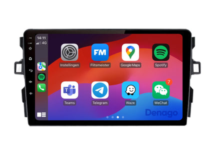 Toyota Auris CarPlay autoradio | 2006 t/m 2012 | Denago DNG-A288 | 9 inch | Android 13 | Draadloos CarPlay & Android Auto