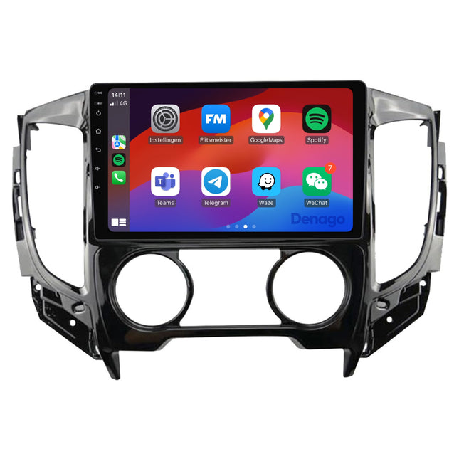 Mitsubishi Triton CarPlay autoradio | 2015 t/m 2018 | Denago DNG-A285 | 9 inch | Android 13 | Draadloos CarPlay & Android Auto