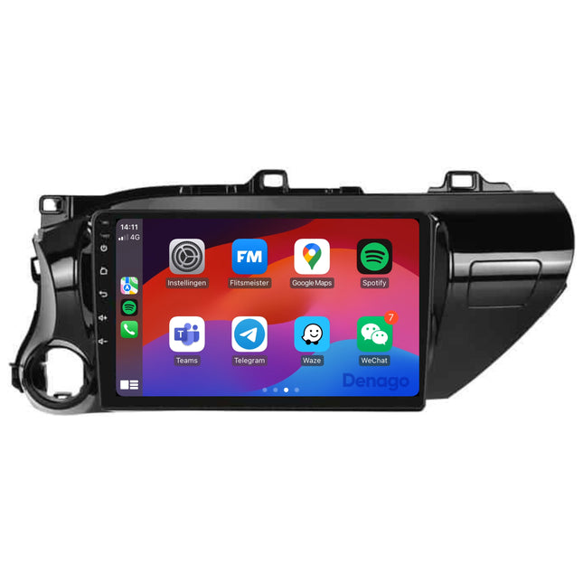 Toyota Hilux CarPlay autoradio | 2015 t/m 2020 | Denago DNG-A331 | 9 inch | Android 13 | Draadloos CarPlay & Android Auto