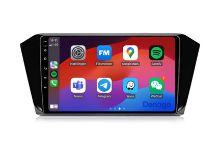 Volkswagen Passat CarPlay autoradio | 2014 t/m 2021 | Denago DNG-A113 | 9 inch | Android 13 | Draadloos CarPlay & Android Auto