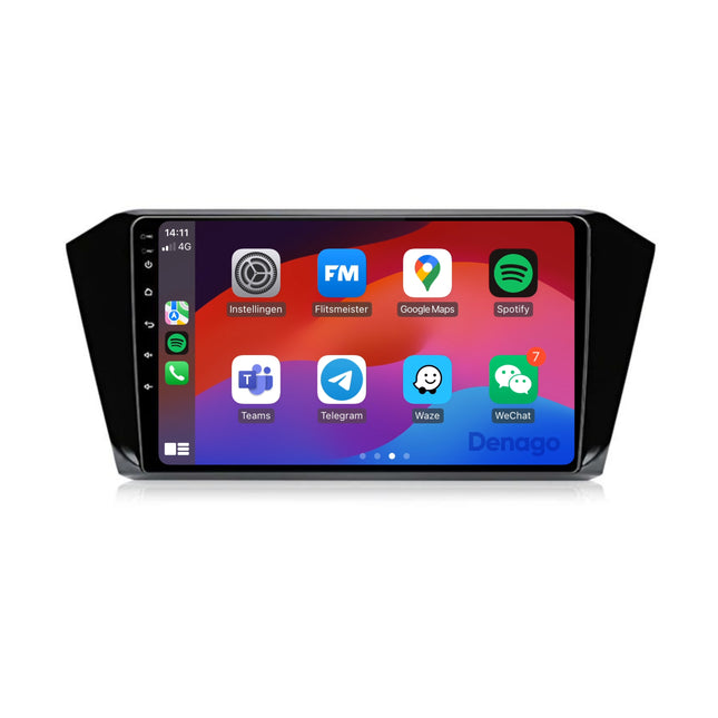 Volkswagen Passat CarPlay autoradio | 2014 t/m 2021 | Denago DNG-A113 | 9 inch | Android 13 | Draadloos CarPlay & Android Auto