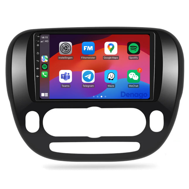Kia Soul CarPlay autoradio | 2014 t/m 2018 | Denago DNG-A198 | 9 inch | Android 13 | Draadloos CarPlay & Android Auto