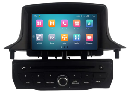 Renault Megane 3 & Fluence | Android 14 | Car radio | 2008 to 2016 | CarPlay & Android Auto | 4+64GB