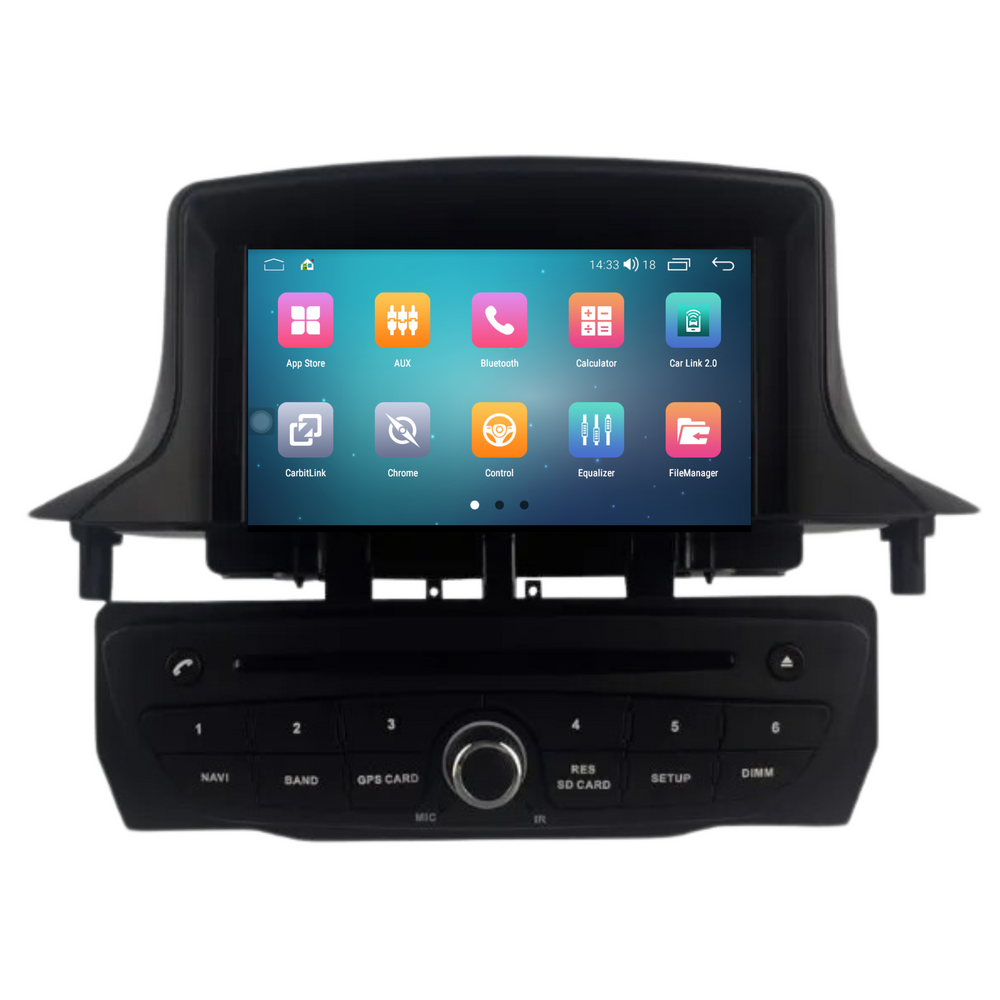 Renault Mégane 3 y Fluence | Androide 14 | Radio de coche | 2008 a 2016 | CarPlay y Android Auto | 4+64GB