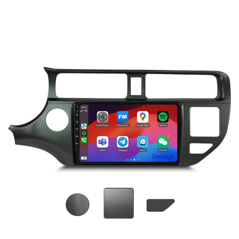 Radio para coche Kia Rio CarPlay | 2011 a 2014 | Denago DNG-A160 | 9 pulgadas | Androide 13 | CarPlay inalámbrico y Android Auto