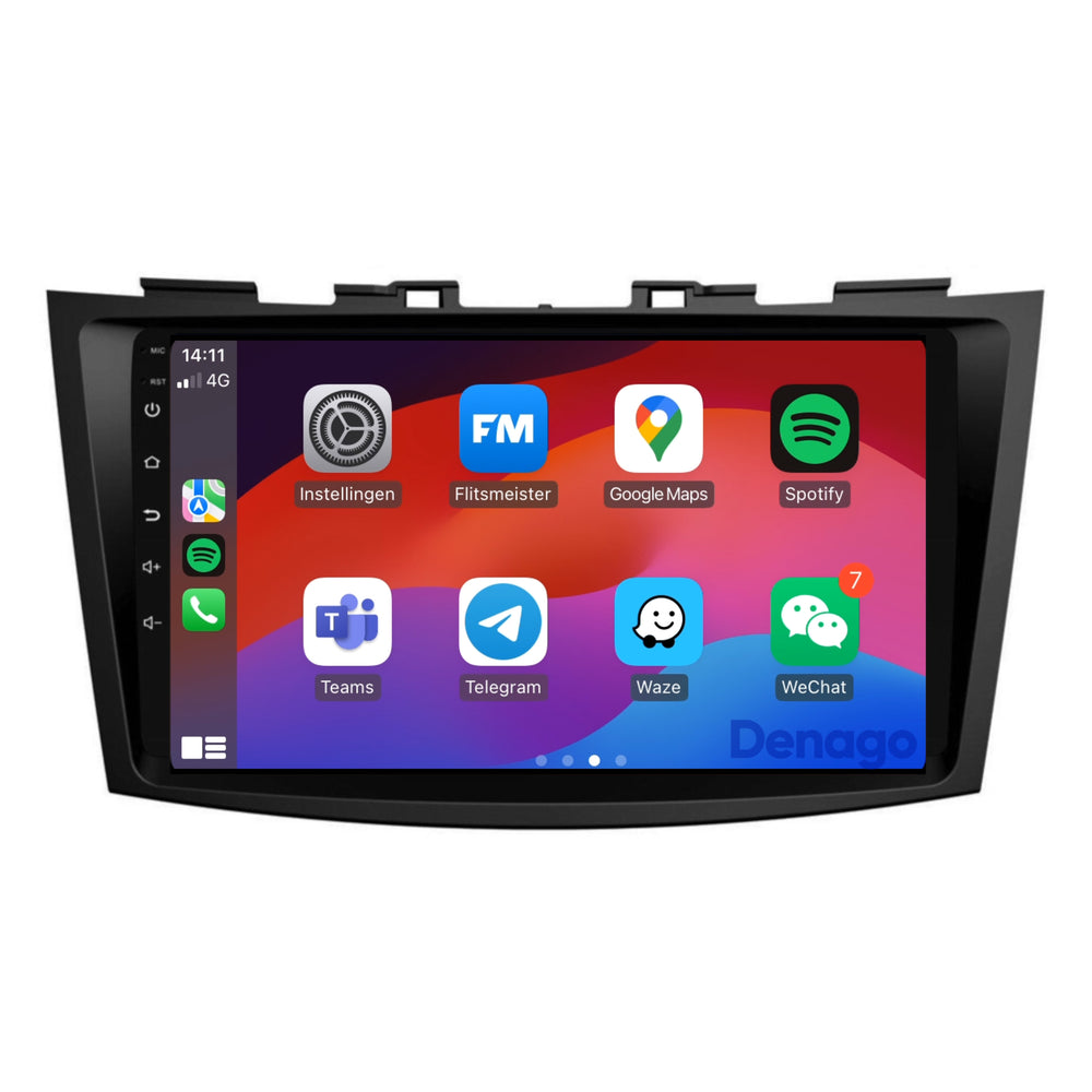 Autoradio CarPlay pour Suzuki Swift | 2011 à 2017 | Denago DNG-A251 | Écran 9 pouces | Android 13 | CarPlay sans fil & Android Auto