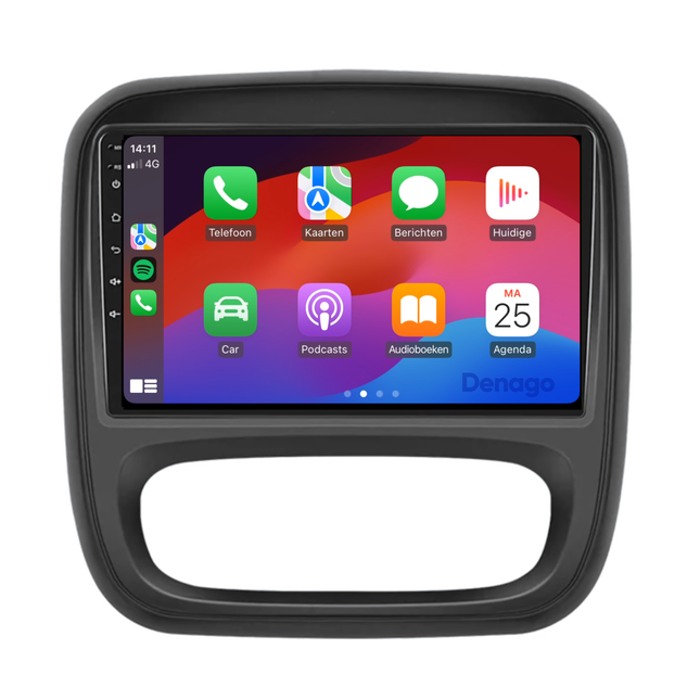 Renault Trafic CarPlay autoradio | 2015 t/m 2021 | Denago DNG-A41R | 9 inch | Android 13 | Draadloos CarPlay & Android Auto