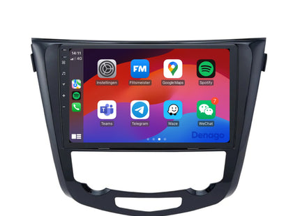 Nissan Qashqai CarPlay autoradio | 2014 t/m 2021 | Denago DNG-A106 | 10 inch | Android 13 | Draadloos CarPlay & Android Auto