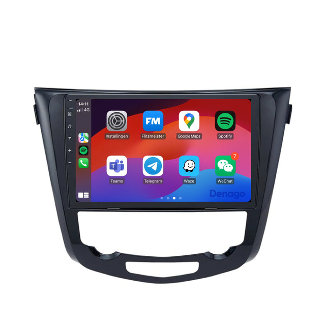 Nissan Qashqai CarPlay autoradio | 2014 t/m 2021 | Denago DNG-A106 | 10 inch | Android 13 | Draadloos CarPlay & Android Auto