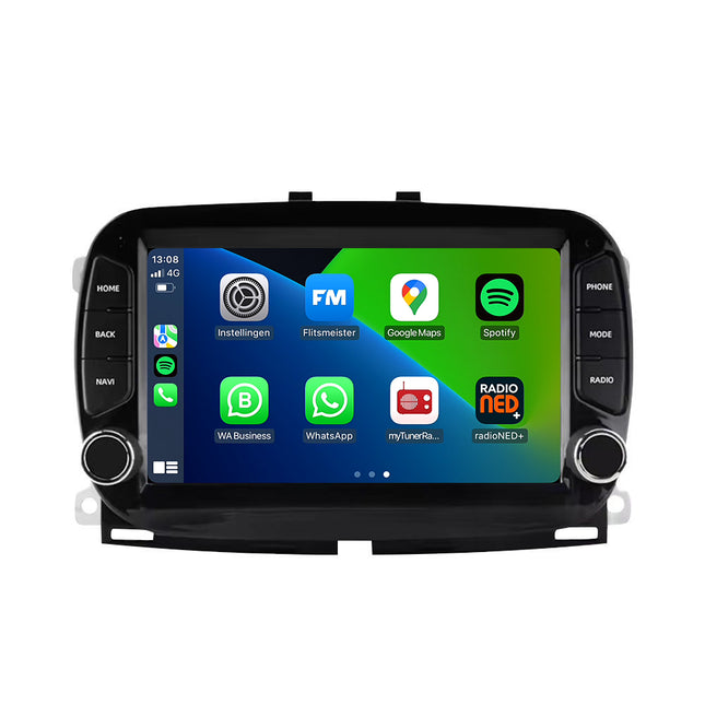Fiat 500 | Android 13 | Autoradio | 2016 à 2019 | CarPlay & Android Auto | Noir