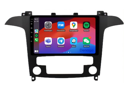 Ford S-Max CarPlay autoradio | 2006 t/m 2008 | Denago DNG-A134 | 9 inch | Android 13 | Draadloos CarPlay & Android Auto