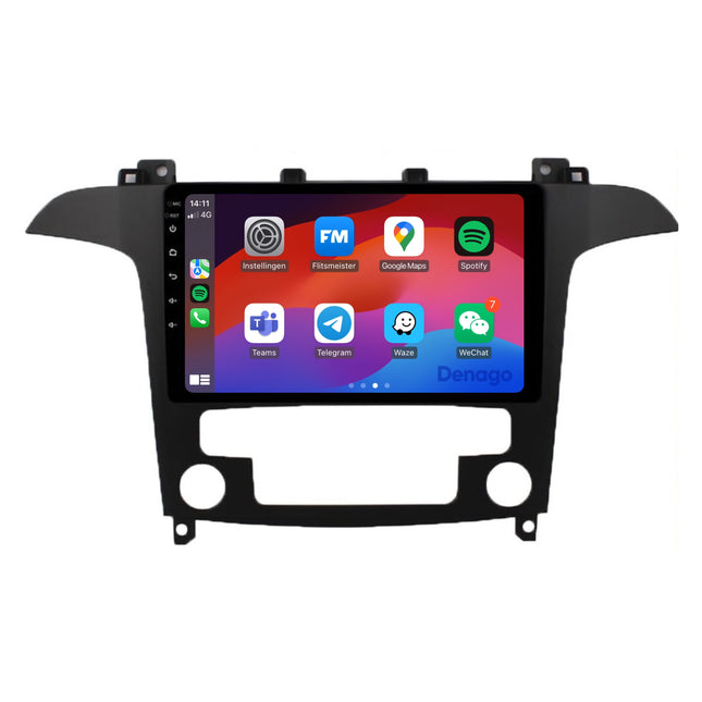 Ford S-Max CarPlay autoradio | 2006 t/m 2008 | Denago DNG-A134 | 9 inch | Android 13 | Draadloos CarPlay & Android Auto