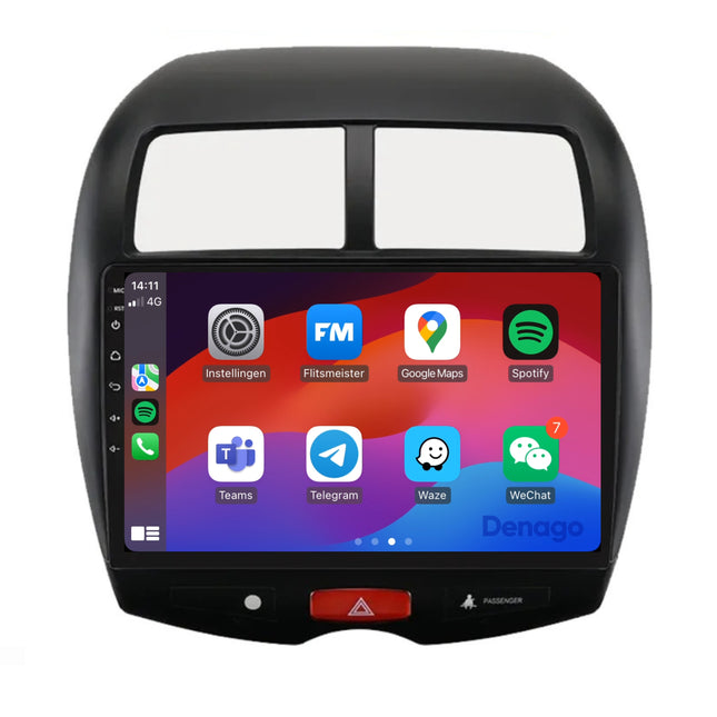 Mitsubishi ASX CarPlay autoradio | 2010 t/m 2015 | Denago DNG-A117 | 9 inch | Android 13 | Draadloos CarPlay & Android Auto