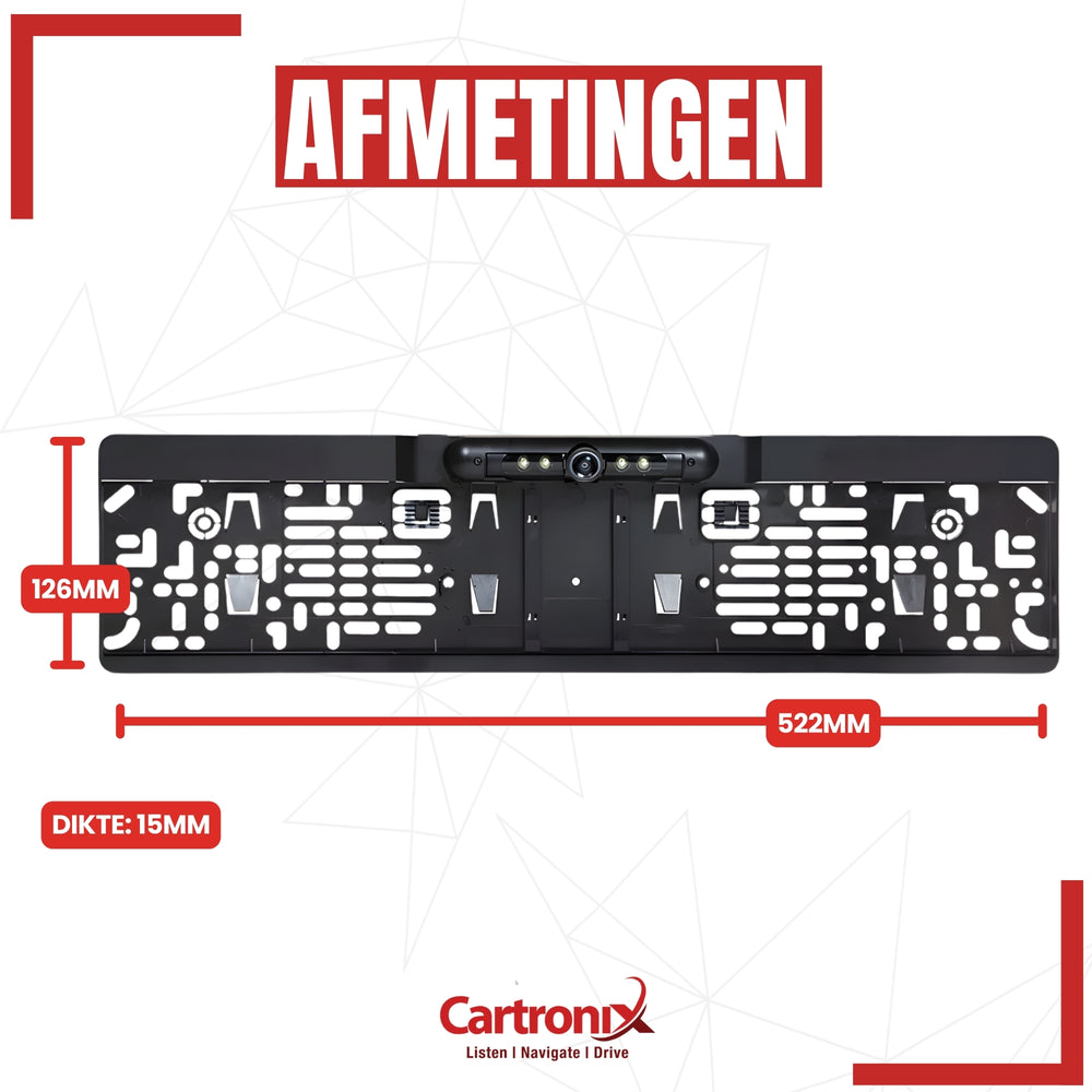Cartronix RV-420 PRO license plate holder with camera | Full HD