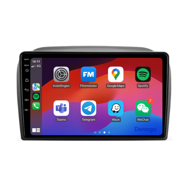 Fiat Doblo CarPlay autoradio | 2010 t/m 2014 | Denago DNG-A95 | 9 inch | Android 13 | Draadloos CarPlay & Android Auto
