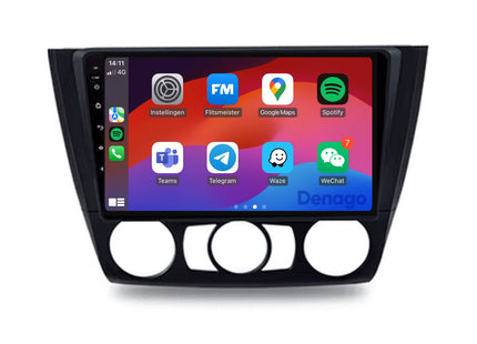 BMW 1 Serie CarPlay autoradio | 2004 t/m 2012 | Denago DNG-A298 | 9 inch | Android 13 | Draadloos CarPlay & Android Auto