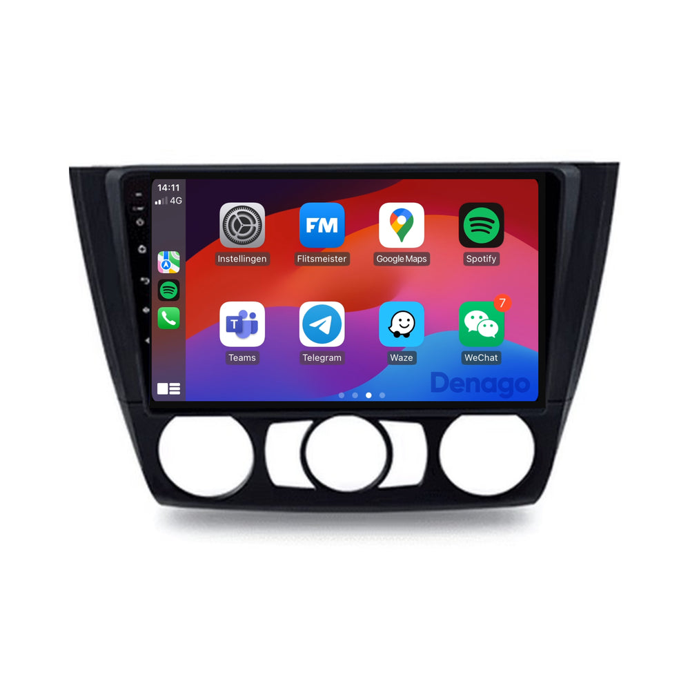 Radio para coche BMW Serie 1 CarPlay | 2004 a 2012 | Denago DNG-A298 | 9 pulgadas | Androide 13 | CarPlay inalámbrico y Android Auto