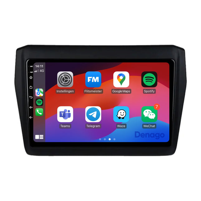 Suzuki Swift CarPlay autoradio | 2017 t/m 2023 | Denago DNG-A145 | 9 inch | Android 13 | Draadloos CarPlay & Android Auto