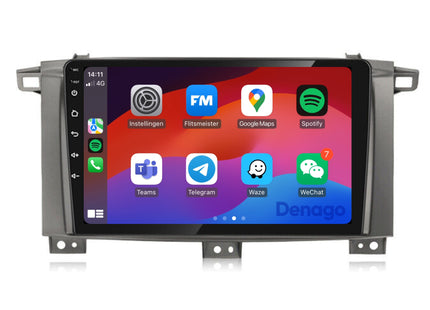 Toyota Land Cruiser LC100 CarPlay autoradio | 2005 t/m 2007 | Denago DNG-A338 | 9 inch | Android 13 | Draadloos CarPlay & Android Auto