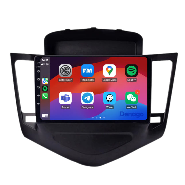 Chevrolet Cruze CarPlay autoradio | 2008 t/m 2012 | Denago DNG-A112 | 9 inch | Android 13 | Draadloos CarPlay & Android Auto