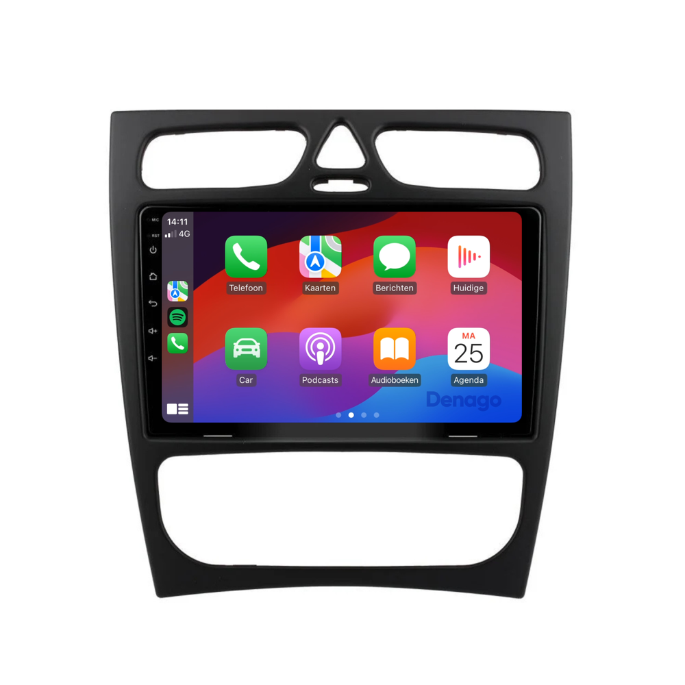 Mercedes Clase C W203 Radio de coche CarPlay | 2000 a 2004 | Denago DNG-A52 | 9 pulgadas | Androide 13 | CarPlay inalámbrico y Android Auto