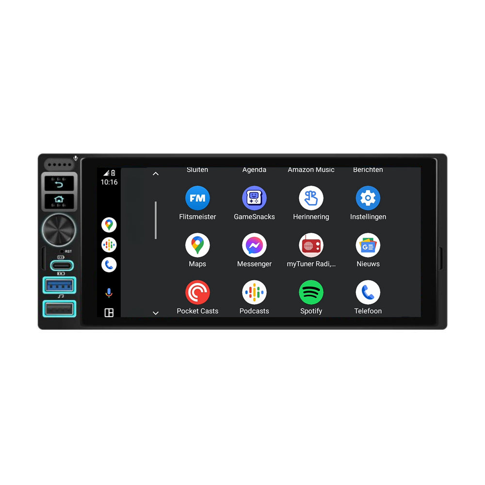 Radio para automóvil de un solo DIN con pantalla táctil de 6,9 ​​PULGADAS: el todo en uno | Androide 13 | 4+64GB