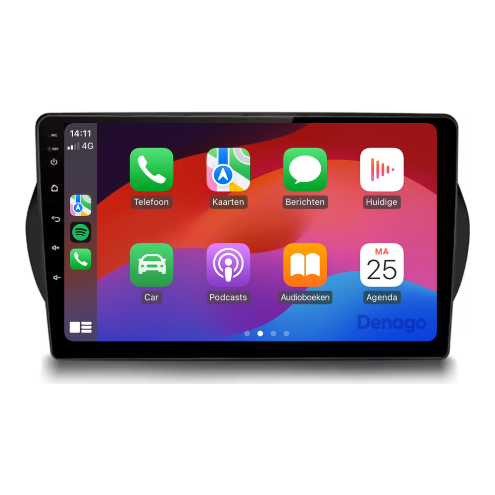 Radio de coche Peugeot Bipper CarPlay | 2008 a 2019 | Denago DNG-A57 | 9 pulgadas | Androide 13 | CarPlay inalámbrico y Android Auto