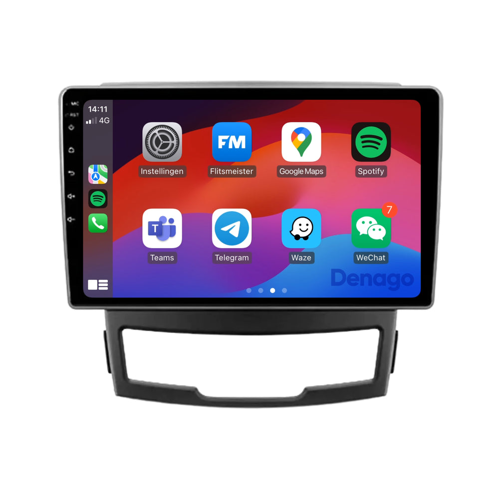 SsangYong Korando CarPlay autoradio | 2011 t/m 2014 | Denago DNG-A253 | 9 inch | Android 13 | Draadloos CarPlay & Android Auto