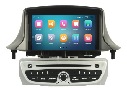 Renault Megane 3 | Android 14 | Autoradio | 2008 t/m 2015 | Carplay & Android Auto Zilver